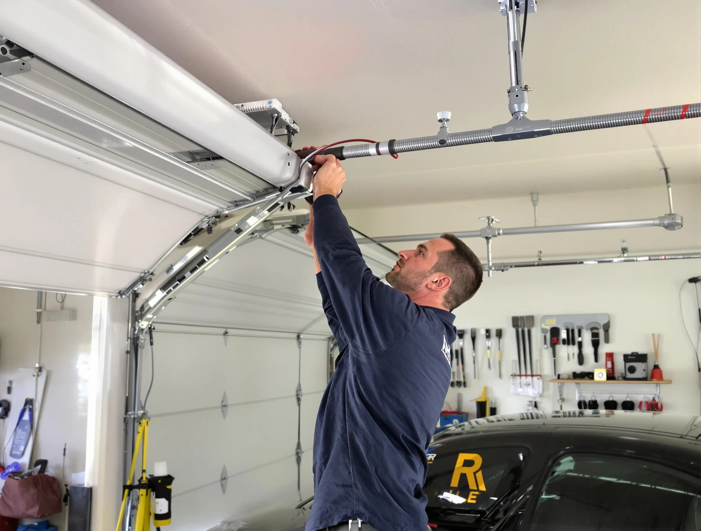 Mapleton Garage Door Repair technician performing garage door cable repair in Mapleton