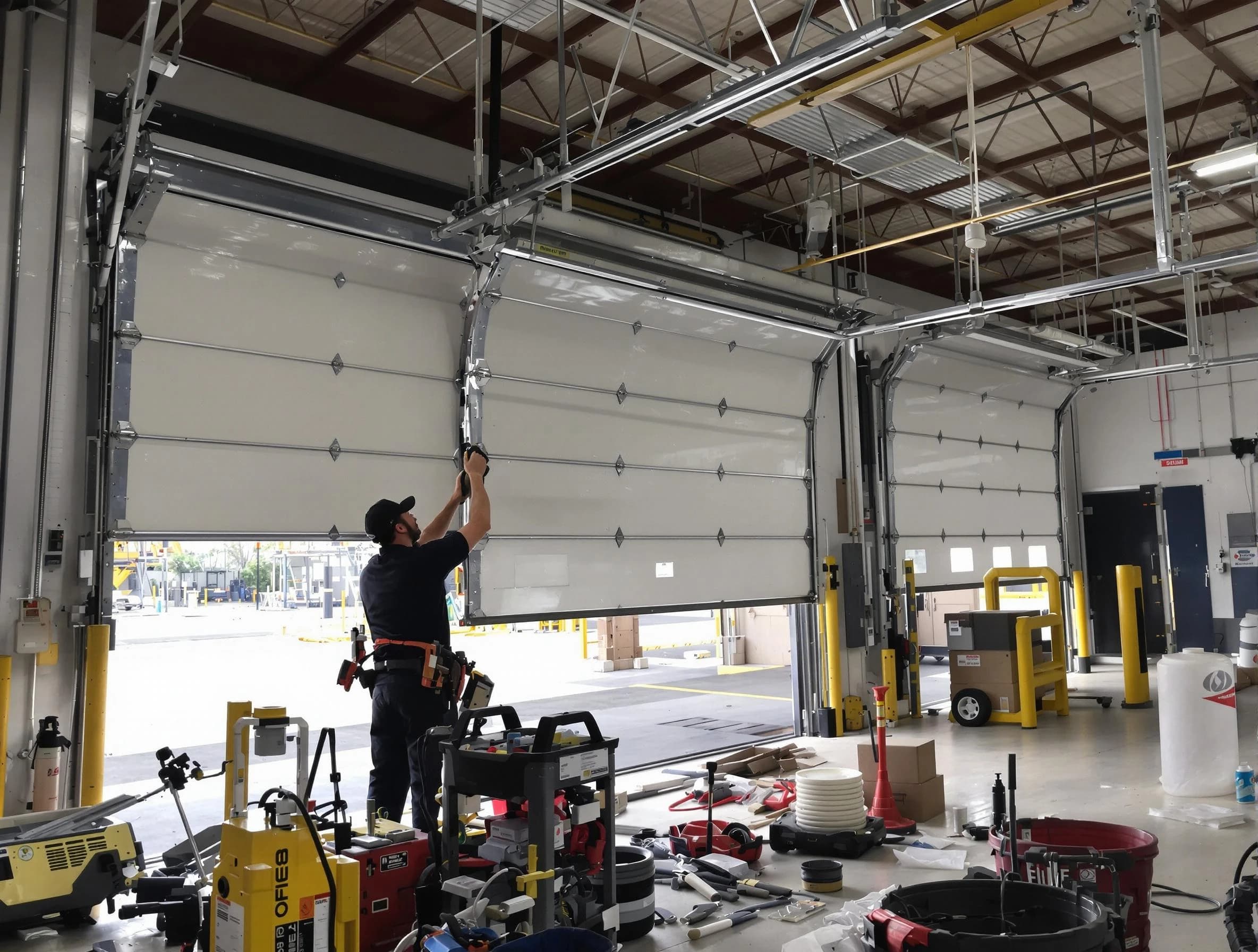 Mapleton Garage Door Repair technician performing commercial garage door repair in Mapleton