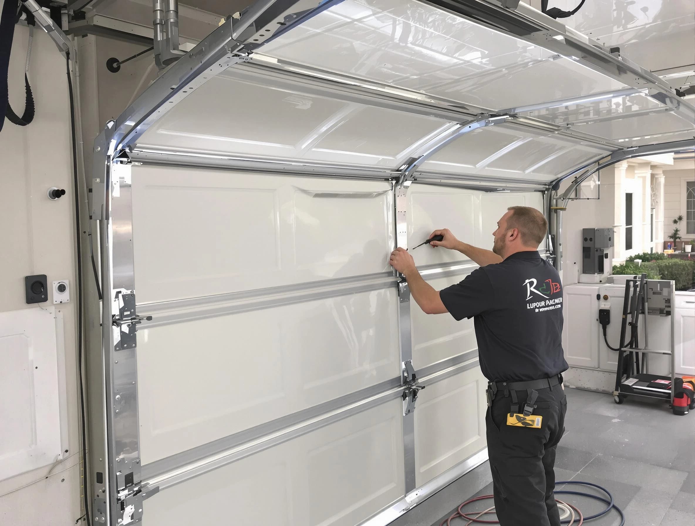 Mapleton Garage Door Repair professional performing panel repair in Mapleton