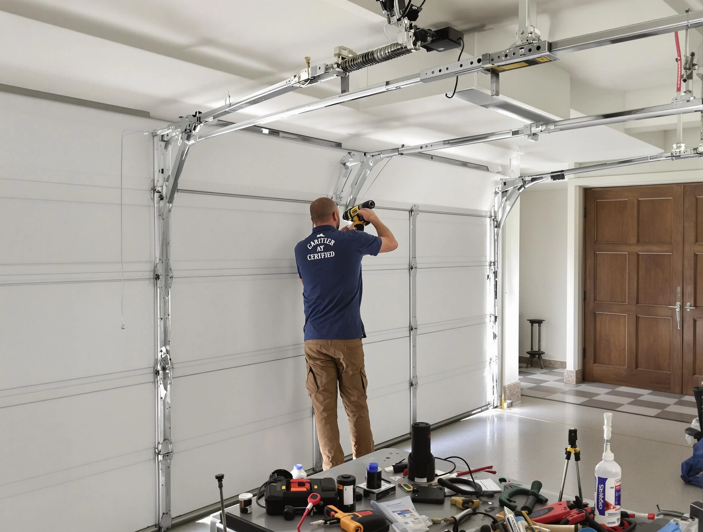 Mapleton Garage Door Repair certified technician performing precision garage door repair in Mapleton