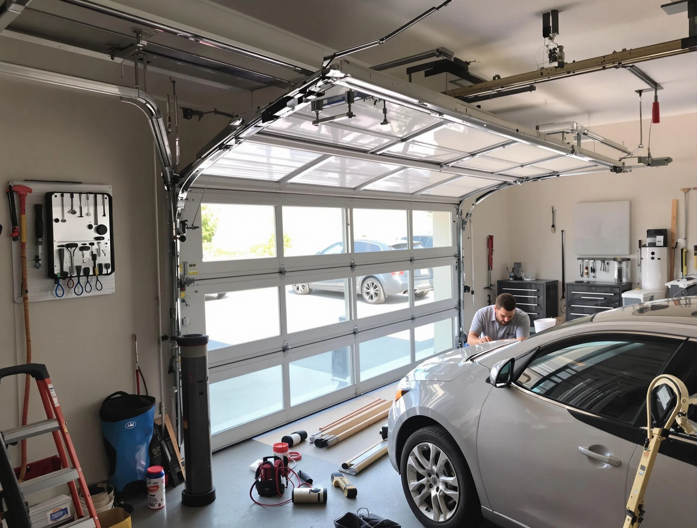 Garage door noise reduction service by Mapleton Garage Door Repair in Mapleton