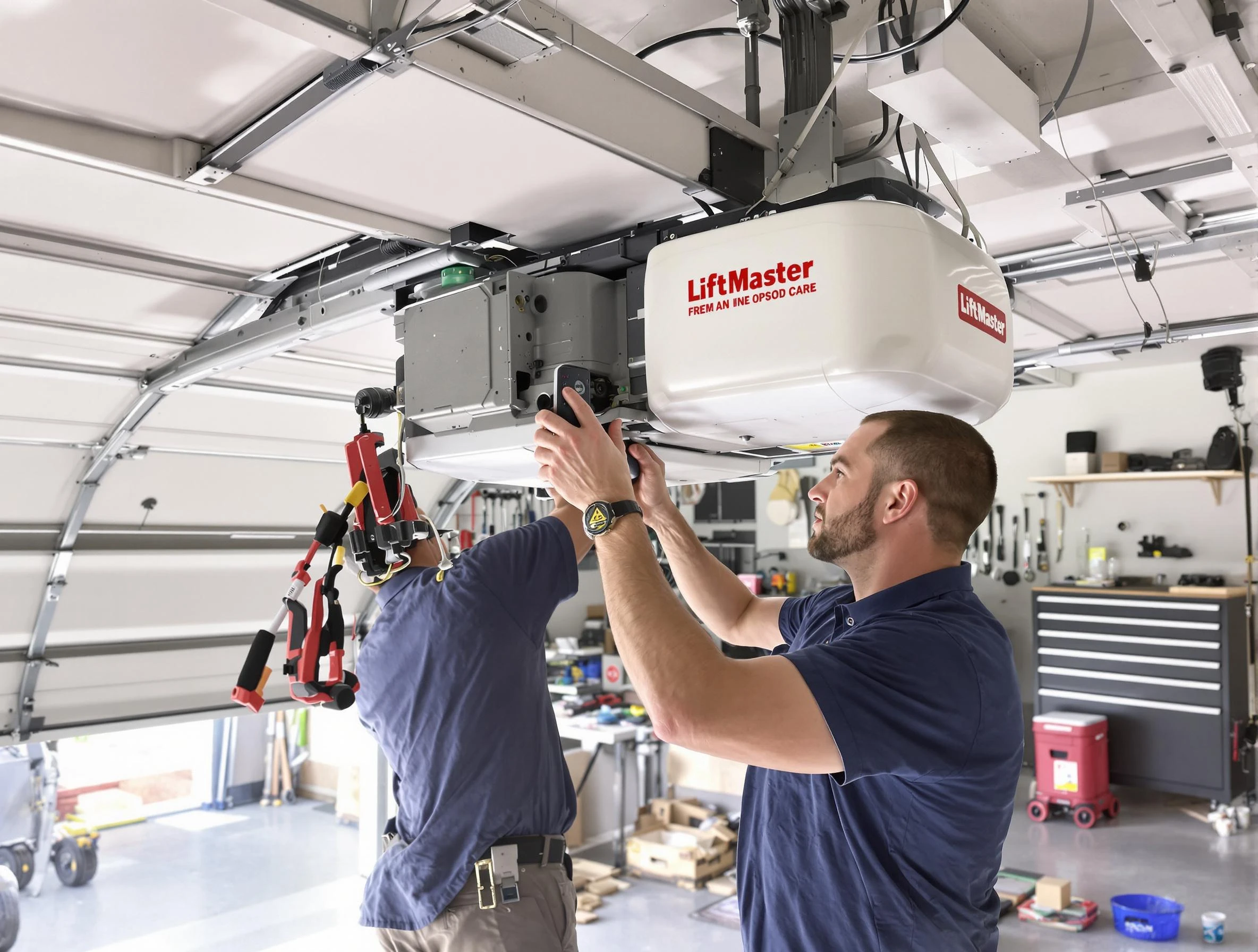 Mapleton Garage Door Repair technician performing advanced diagnostics on garage opener in Mapleton