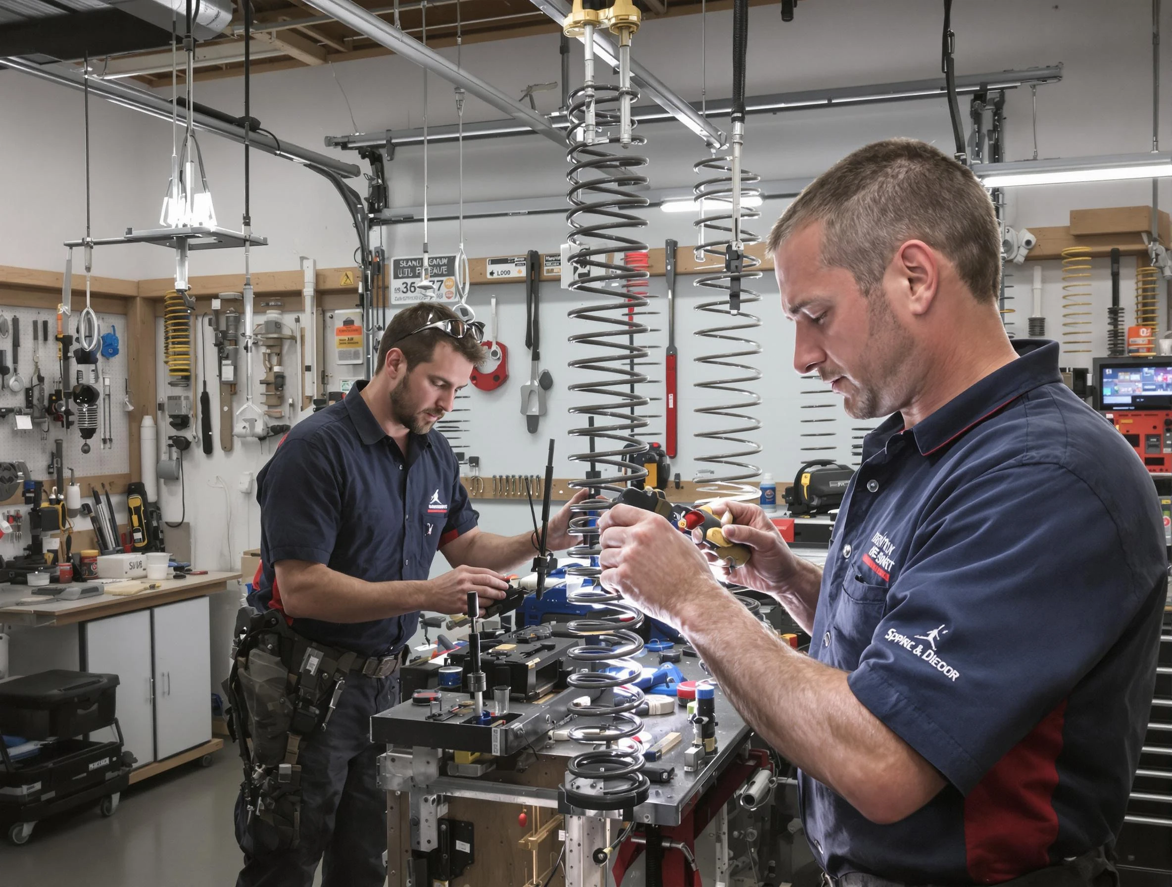 Garage door spring repair service by Mapleton Garage Door Repair in Mapleton